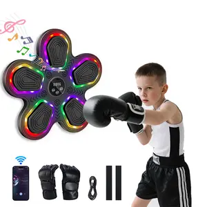 Music Boxing Machine, Wall Mounted Music, Smart Bluetooth Boxing Equipment, Boxing Music Fitness Machine (Includes Protective Boxing Gloves) Interactive Audio Feedback Enhance Workout Experience Led Lights music boxing machine amazon