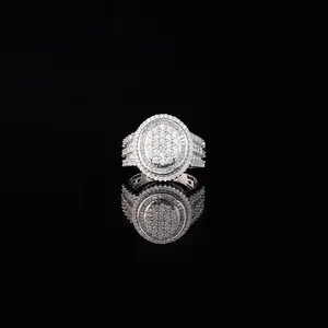 King Of Bling's925 Sterling Silver White Cubic Zirconia 5.00ct Round Bow Womens Ring Size 8