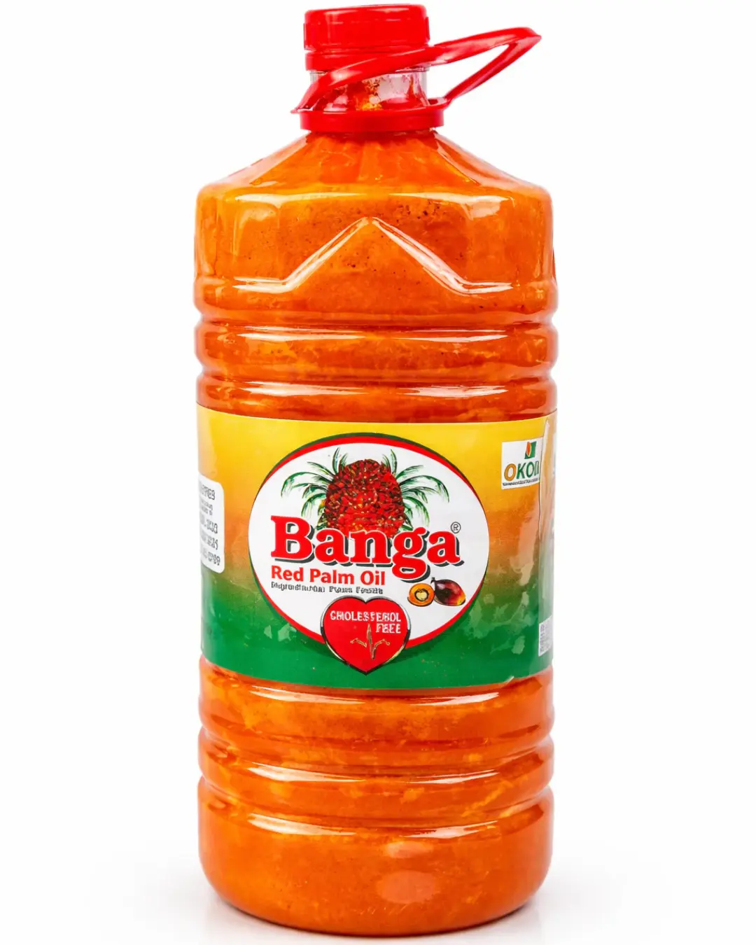 Organic Banga Okomu Red Palm Oil, 2L - Vegan Essential Cooking Oil for Food & Beverages Staples