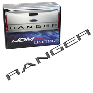 iJDMTOY Matte Black Finish 3D Raised Tailgate Letter Pieces For 2019-2023 Ford Ranger (not for 24-up Models)