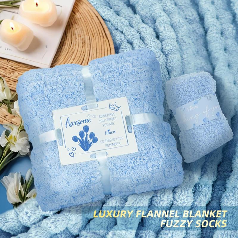 15PCS Birthday Gifts for Women, Relaxing Gifts Baskets for Her, Care Package with Luxury Flannel Blanket and 40 oz Tumbler, Valentines, Mothers Day, Christmas Women's Gift for Mom, Wife, Friends