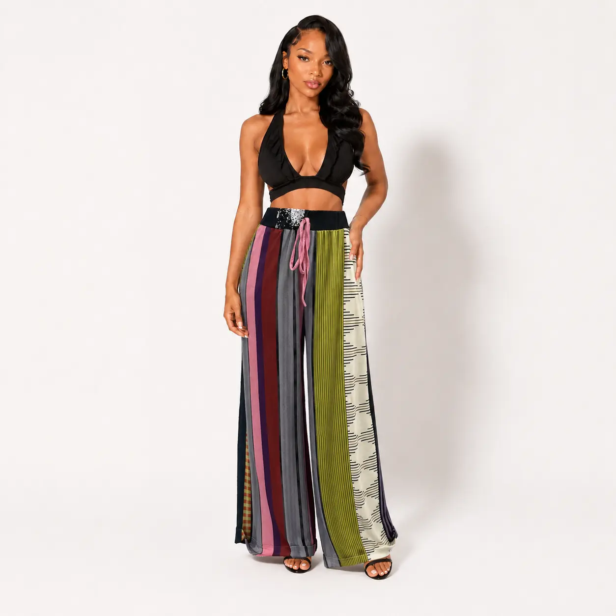 Motionkiller Printed Wide-Leg Pants Wideleg Trouser Womenswear Baggy Bohemian
