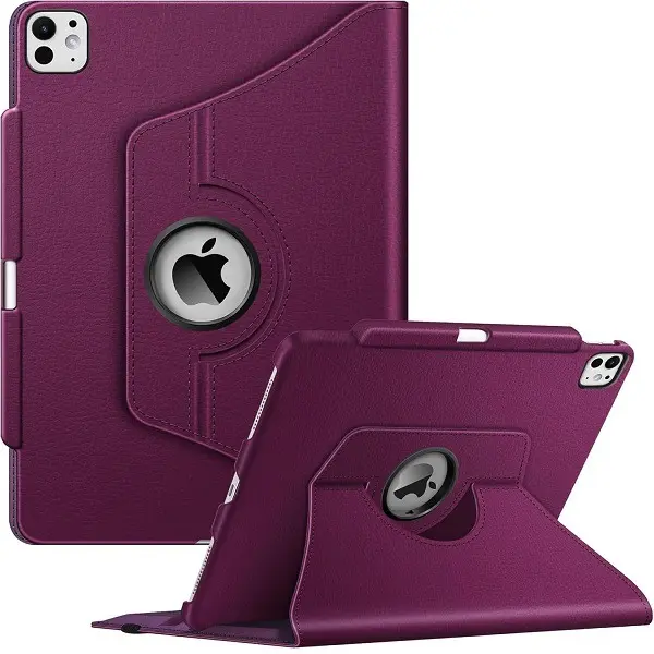 Fintie Hard 360-Degree Rotatable Tablet Case for 13-inch iPad Pro (M5/M4) - Built-in Pencil Holder, Auto-Sleep/Wake, Portrait & Landscape Positions, Durable Protection, Tablet Accessories Covers Casing