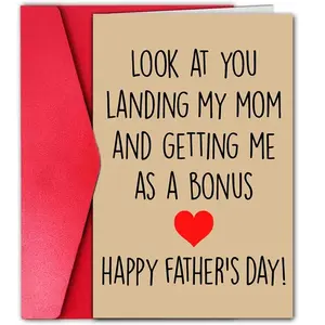 Funny Father's Day Card with Blank Insiden'n' Rude Greeting Card for Dad, DIY Personali Cardstock with Envelope, Hilarious Gift From Daughter, Father's Day Greeting Card, Hil Son or Daughter