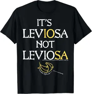 Harry Potter It's LevIOsa Not LevioSA Magic Feather Logo T-Shirt, Aesthetic T-Shirt for Men & Women – Vintage Style, All Day Comfort