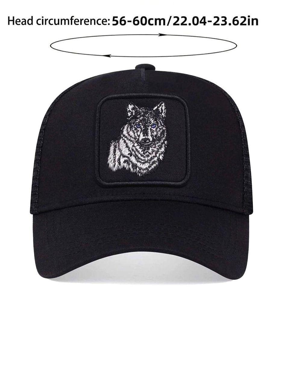 Men's Wolf Pattern Baseball Cap, Fashion Casual Hat, Suitable for Sports and Daily Wear, Unique Design for Outdoor Activities