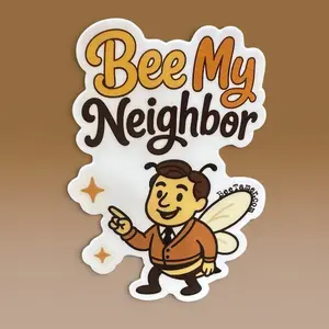 Bee Tamer "Bee my Neighbor" Sticker : Premium, waterproof, fade-resistant. Stick it. Own it. Rule your hive.