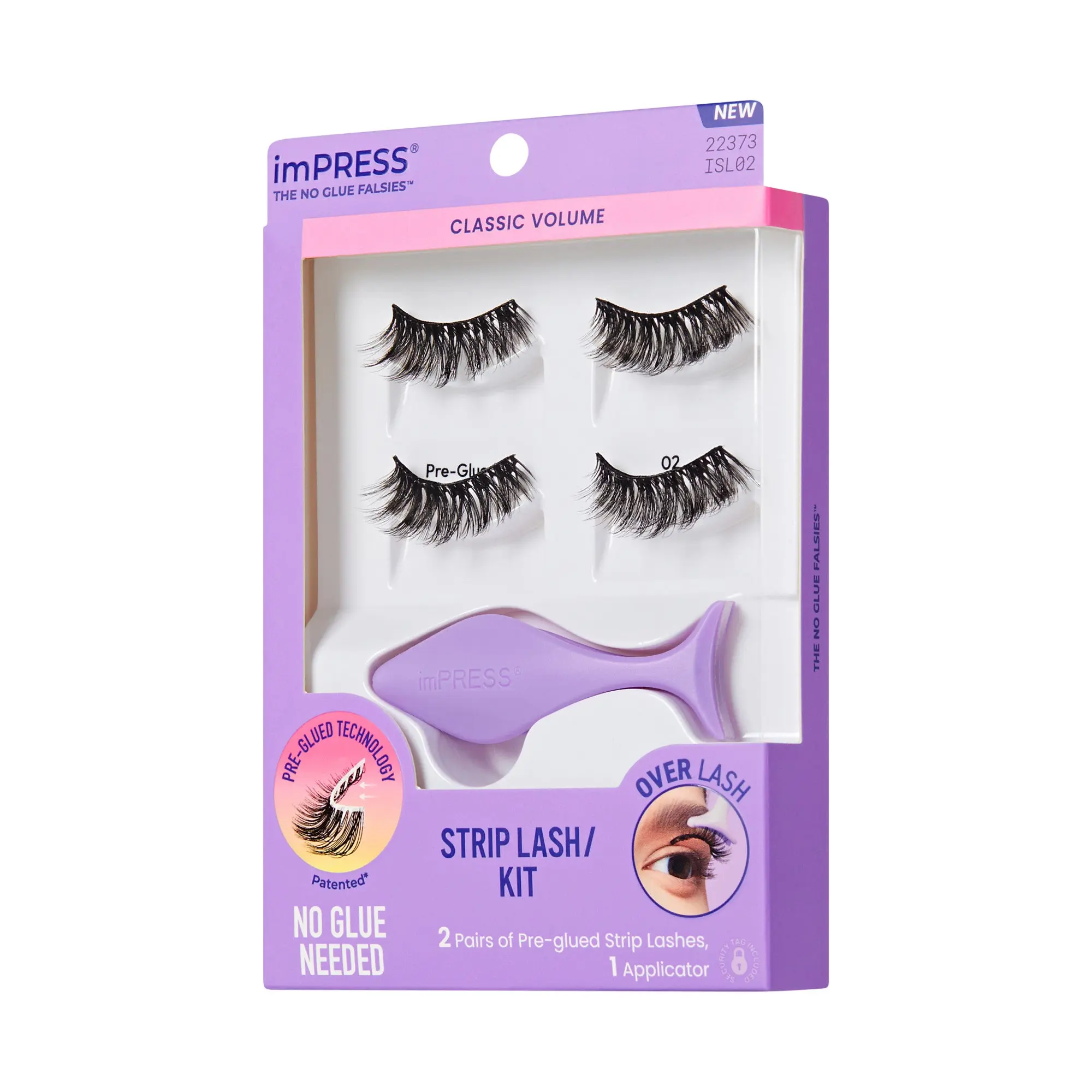 Impress Falsies Pre-Glued Strip Lashes Kit - Classic Volume Impress Falsies Pre-Glued Strip Lashes Kit - Classic Volume