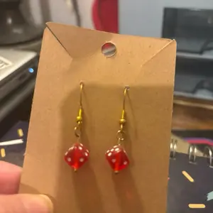 Red Dice Earrings