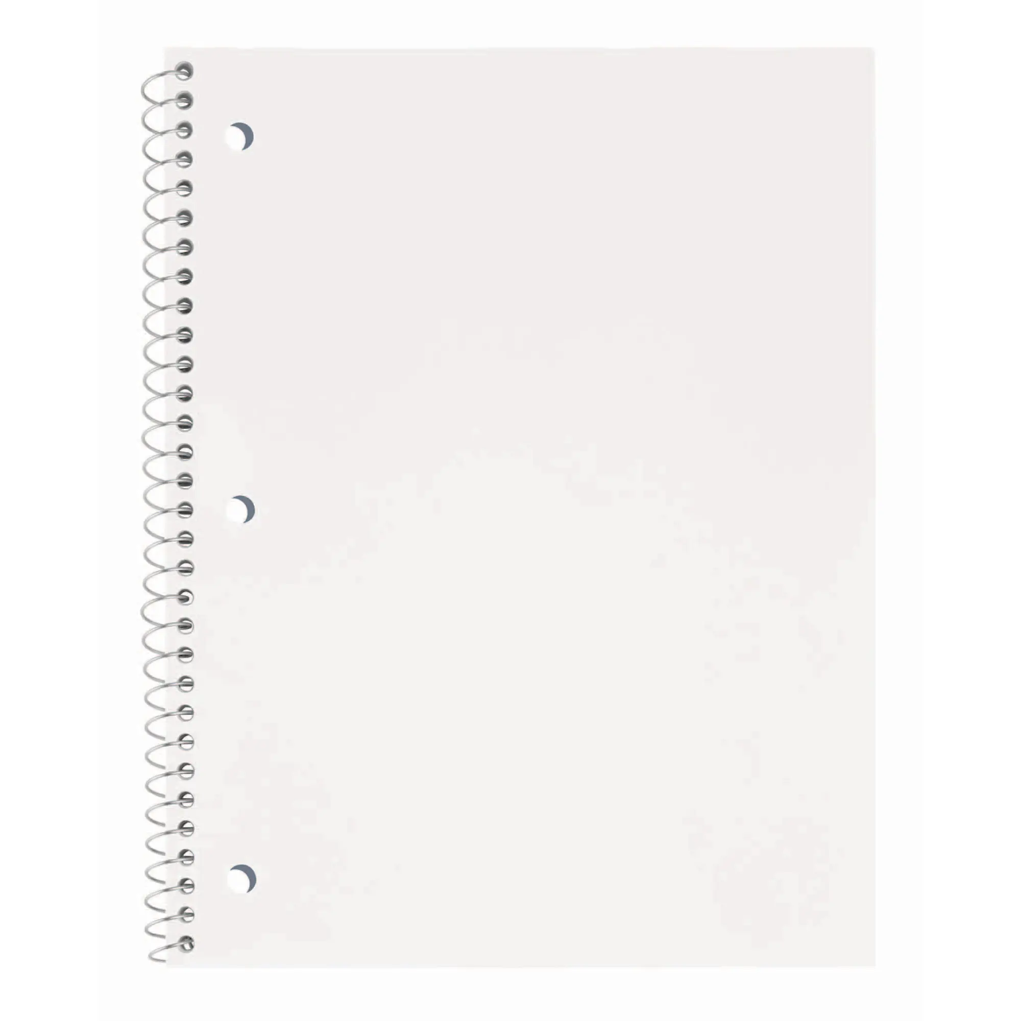 Just Basics® Poly Spiral Notebook, 8" x 10-1/2", 1 Subject, College Ruled, 70 Sheets, White