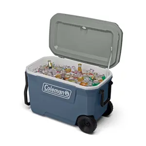 Coleman 316 Series 62QT Hard Chest Wheeled Cooler, Lakeside Blue