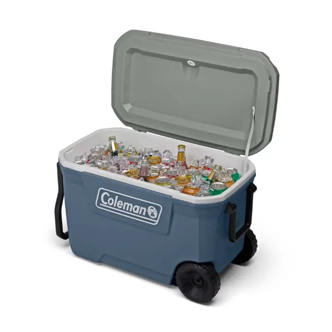 Coleman 316 Series 62QT Hard Chest Wheeled Cooler, Lakeside Blue