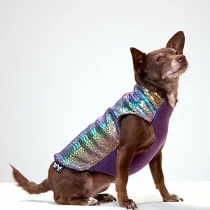 Dragon Siren Metallic Purple Snake Dog Sweater | Halloween, Dragon, Mermaid, Dog Coat, Dog Jacket, Dog Costume