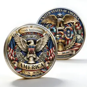 America" 250th Anniversary Commemorative Coin Eagle & Liberty Bell Collectible Gift