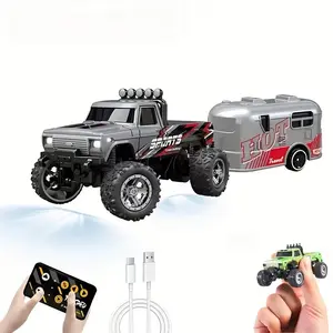 1:64 Alloy Mini RC Off-Road Vehicle, High-Speed 3-Mode Monster Truck with Constant Cruise & Buffer Chassis, 2.4G Hobby-Grade Remote Control Toy Gift for Kids, Remote Control Car