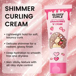 Shiny Curl Cream Moisturizing Styling Gel For Natural Hair Defining Cream For Curly Wavy Coily Hair Hydration Leave In Conditioner Anti Frizz Volumizing Hair Care Product For Women And Men