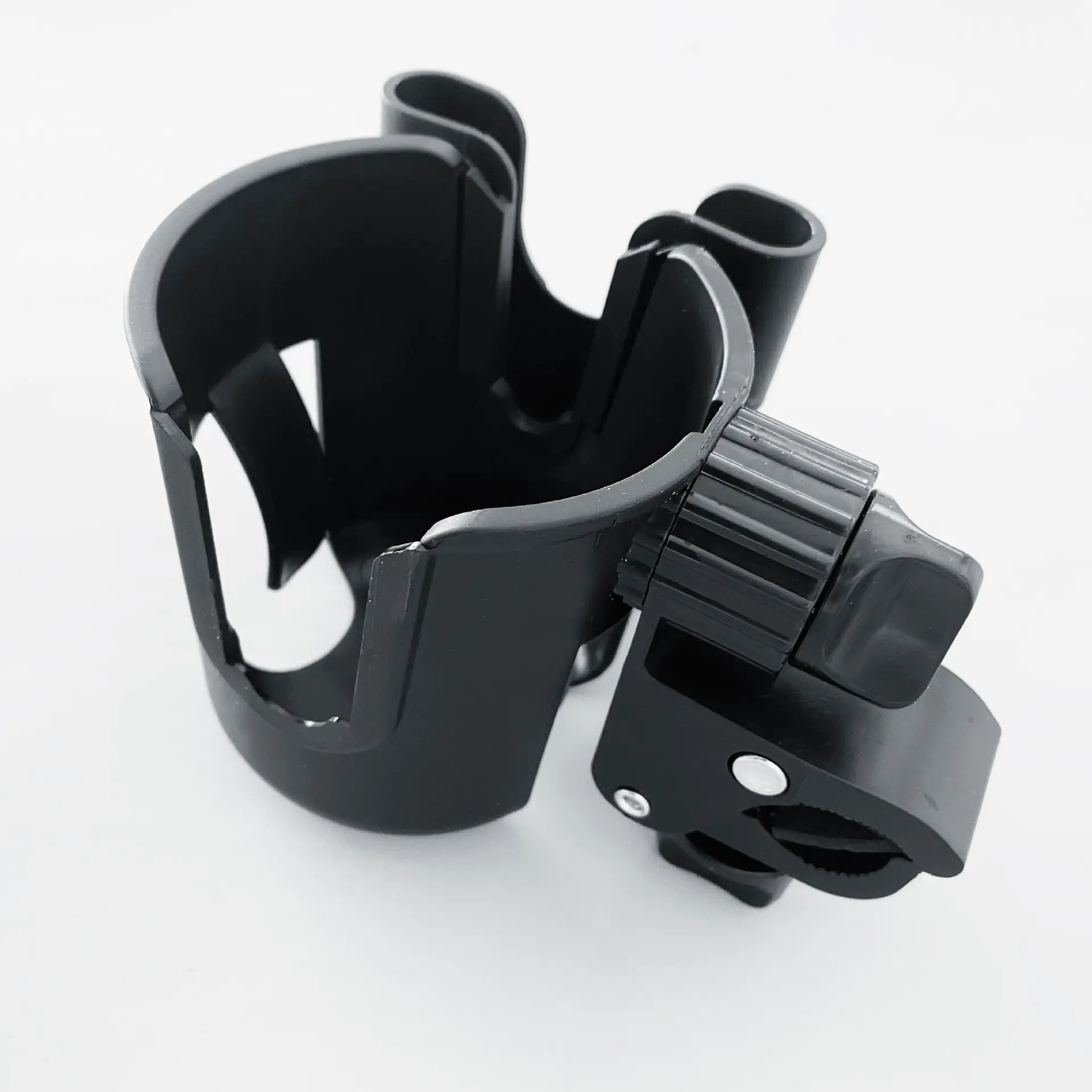 Universal Stroller Organizer, Multi-functional ABS Cup Holder and Phone Mount with Adjustable Clamp for Strollers, Walkers, and Bike Rides, Durable, Secure Hold, Two-In-One