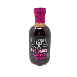 Fire & Smoke Society Smoked Cherry BBQ Sauce 20 Ounce Glass Bottle
