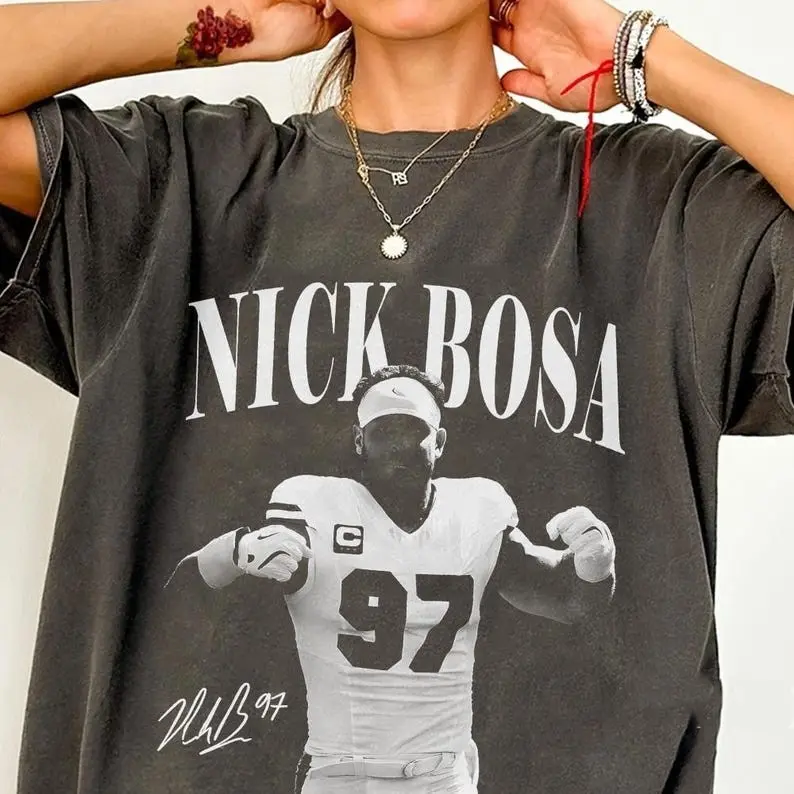 Vintage Nick Bosa Vintage Shirt, San Francisco Football Gift Shirt