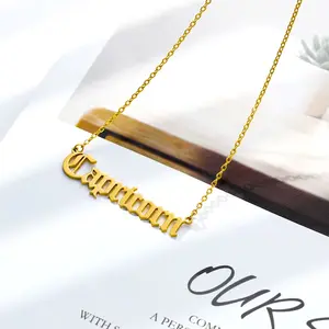 Vintage Zodiac Necklace for Women Stainless Steel Constellation Taurus Aquarius Aries Pisces Chain Choker Necklace Jewelry Gift HPTOTMG fashion jewelry