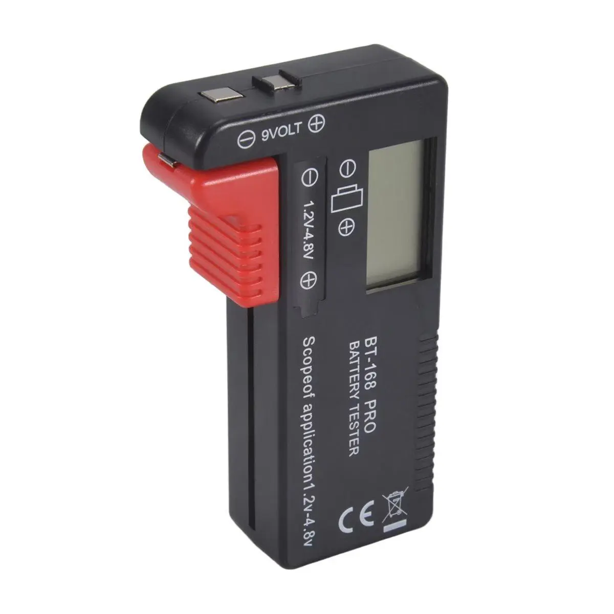 BT-168 PRO Digital Battery Capacity Tester, Plastic Body Compact Portable Cell Checker with AA/9V Support for 1.5V Batteries