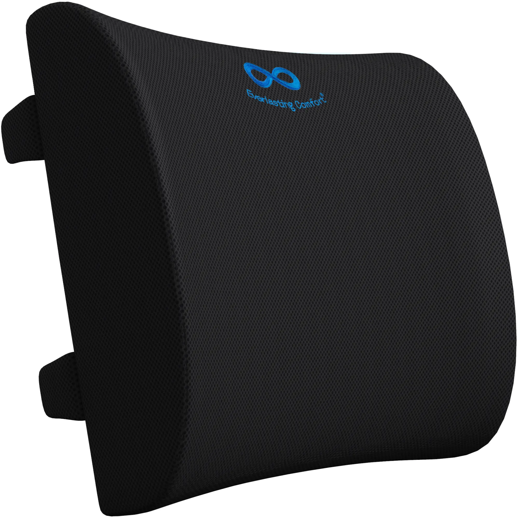 Everlasting Comfort Lumbar Support Pillow - Memory Foam Back Cushion for Chair, Car, Couch - Promotes Better Posture, Back Pain Relief