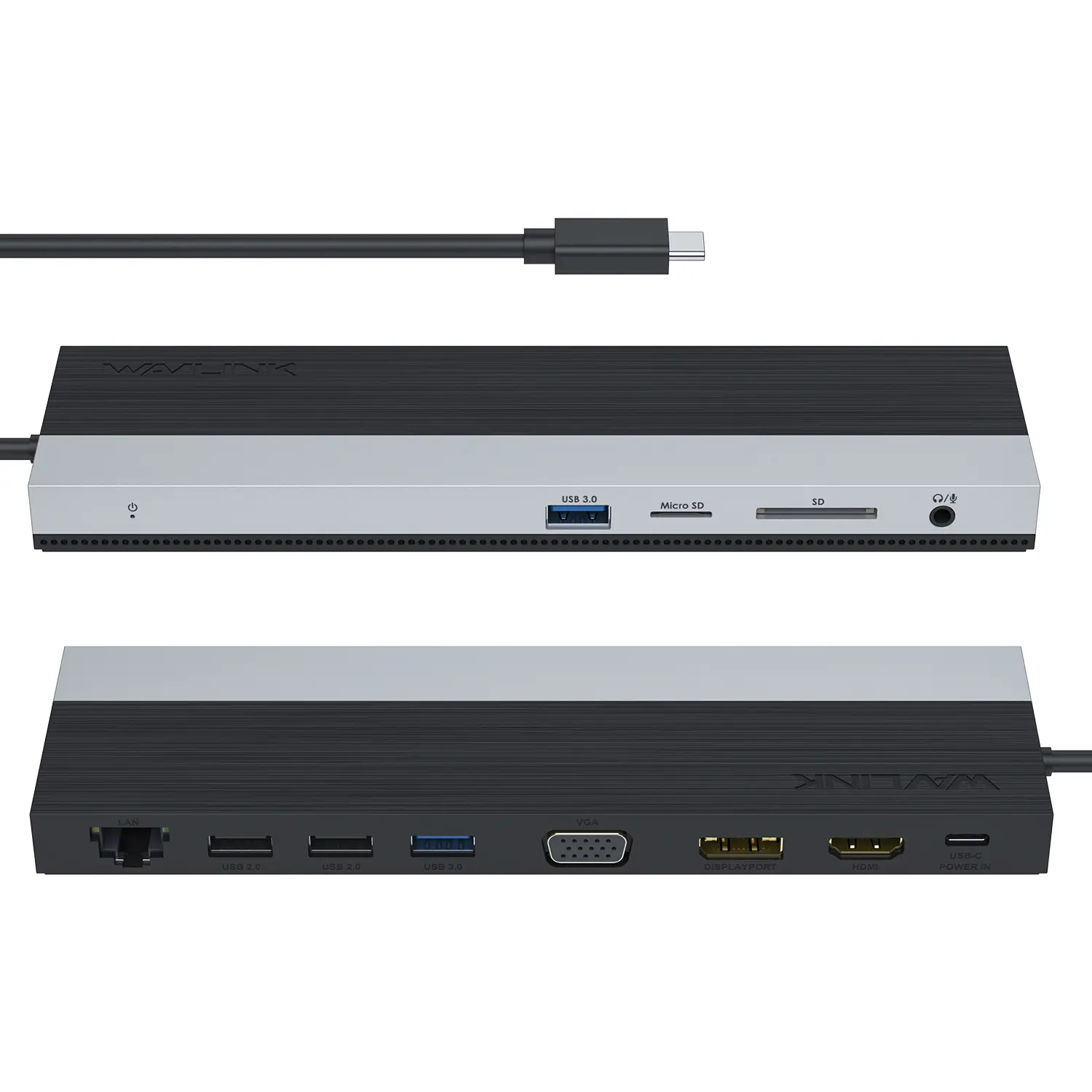 Wavlink USB C 12-in-1 Hub Docking Station with 4K HDMI 4K Display Port 2K VGA 100W PD3.0 Charging 2 USB 3.0 2 USB 2.0 3.5mm Audio Jack SD & Micro SD Card Reader for Windows Mac, Computer Accessories, 1000Mbps Ethernet