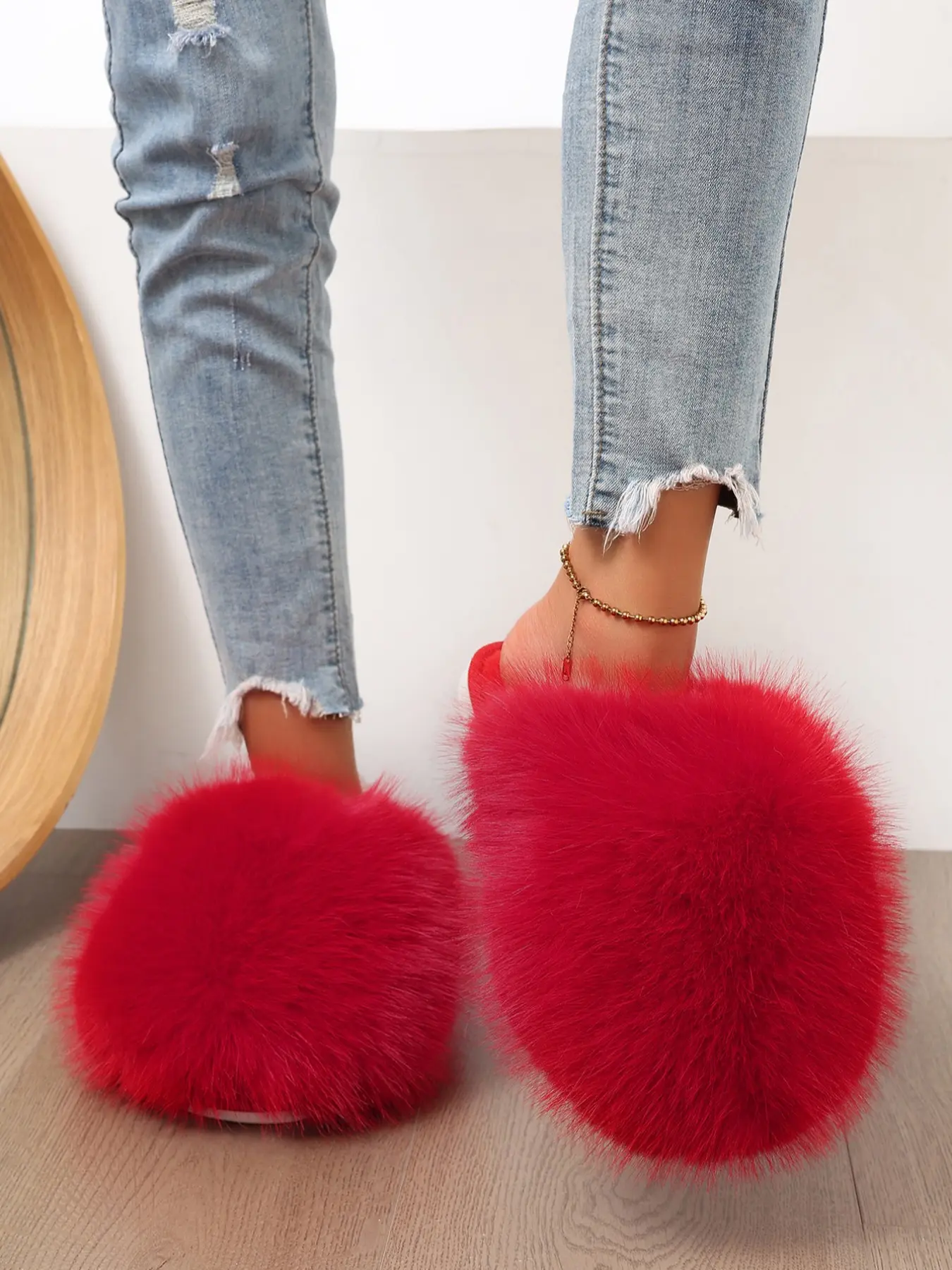 Women's Plush Slippers, Soft Fuzzy Interior Design, Warm Comfortable Winter Home Shoes, Fall & Winter Casual Footwear, Indoor Slippers, Fluffy House Slippers