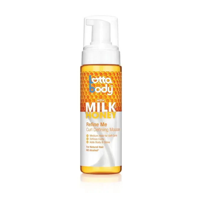 Lottabody, Refine Me Curl Defining Mousse, Medium Hold for Soft Curls, Moisturizes, Controls Frizz, 7 Fl Oz Haircare