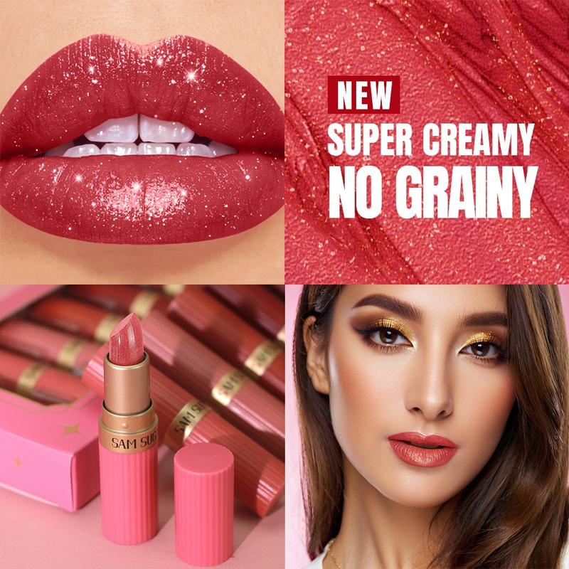 SAM SUGAR Velvet Matte Lipstick Set, Long-Lasting Hydrating Formula, Easy Color Application, Perfect for Parties and Dates, Birthday Gift