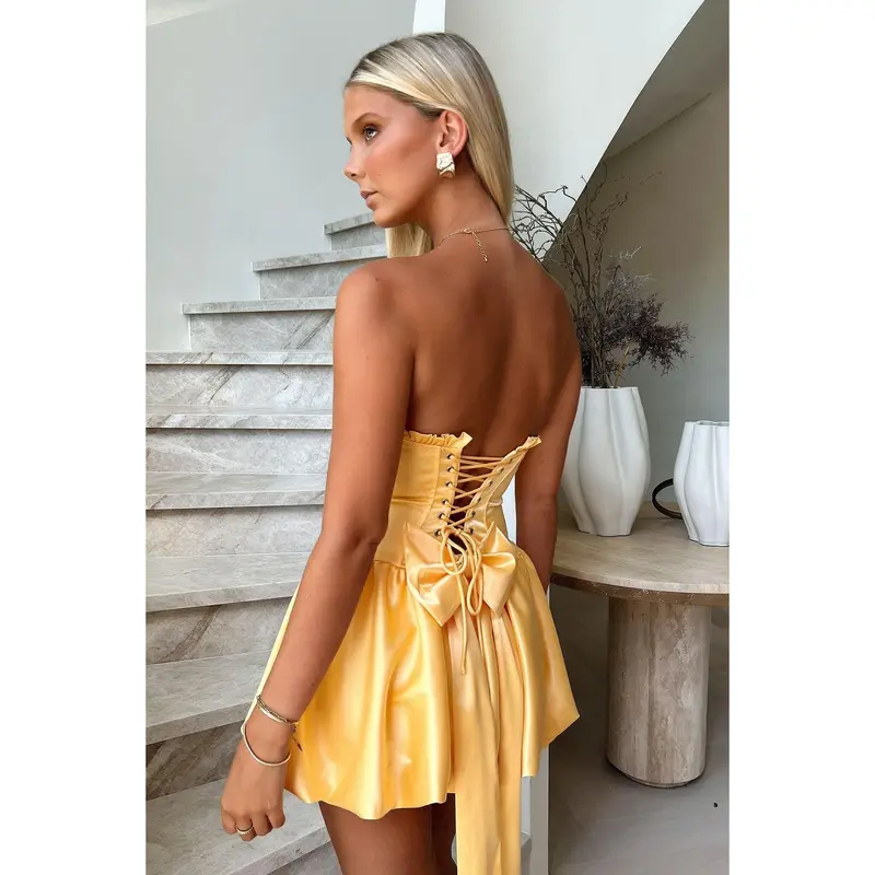 satin strapless dress - TikTok Shop satin strapless dress - TikTok Shop