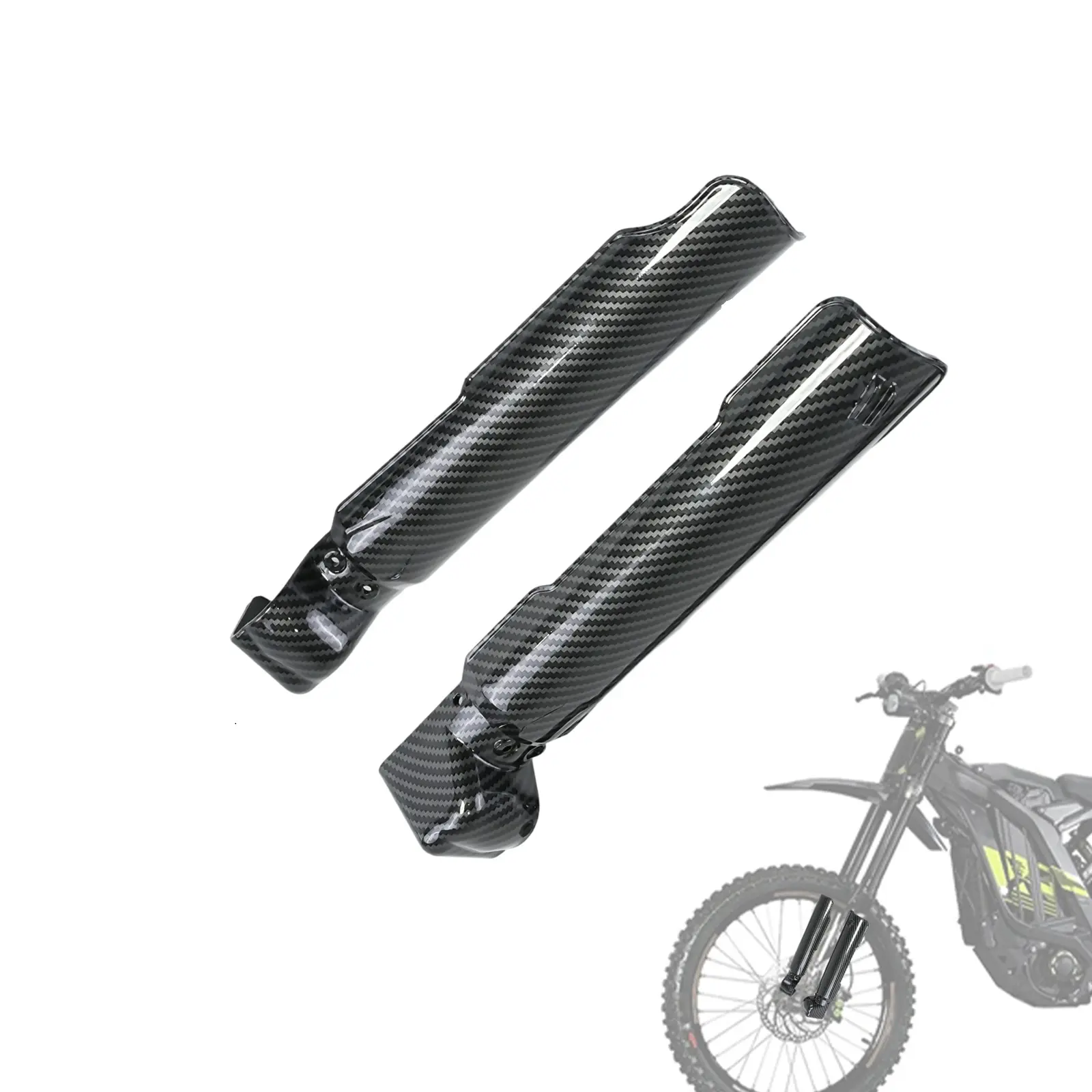 High Quality Front Fork Guards for KKE, Surron Light Bee S/X Electric Motorcycle, Segway X160/X260 Dirt Bike Front Shock Absorber Protection Cover, Fixed by Cable Tie, Easy to Install Motorcycle Mud Flaps & Splash Guards Accessory