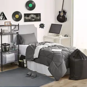 The 44-Piece College Dorm Essentials Set - Totally Complete - Granite Gray/Jet Stream Color Set