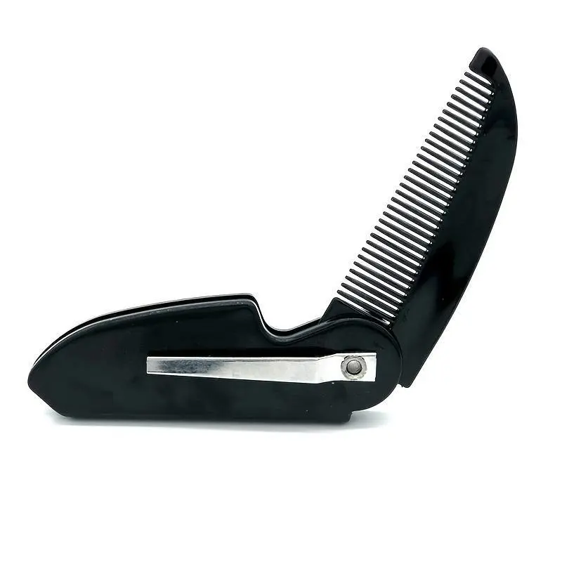 1pc Folding Beard Comb Mustache Comb Small Pocket Comb For Men Everyday Grooming And Hair Care Travel Essentials