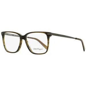 Salvatore Ferragamo Rectangular Eyeglasses SF2877 216 Striped Brown/Ruthenium 55mm 2877