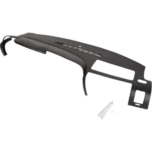 KQQIO Dash Board Cover Compatible with 2007-2013 Chevy Silverado LS LT WT GMC Sierra SL SLE WT w/Dual Glovebox Dashboards Black