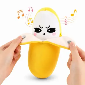 Kidoz Interactive Music Plush Toy Set – Banana & Carrot Electric Plush Toys for Kids, Parent-Child Interaction Funny Talking Stuffed Animals, Children’s Day Cute Gift for Boys Girls