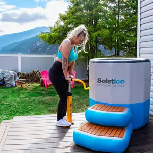 Solstice Original Inflatable Cold Plunge Ice Bath Tub Standing Recovery Barrel