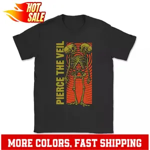 Vtg Pierce The Veil Band Short Sleeve Cotton Black S-5XL Unisex Shirt J395