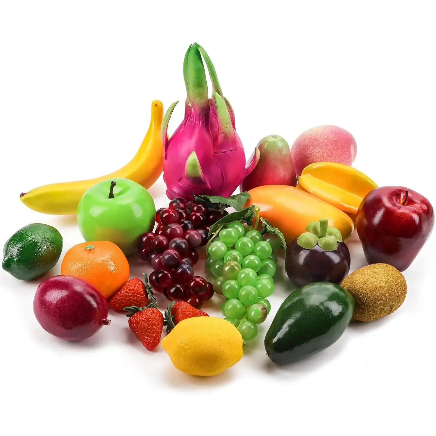 20 Pcs Artificial Fruits Pack, Fake Fruits for Home Decor, Simulation Fruit Set, Party Chirstmas Decortion