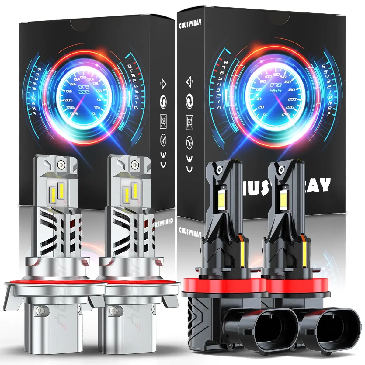 For Mini Cooper 2009 2010 2011 2012 2013 2014 Combo 4X LED Headlight High/Low Beam + Fog Light Bulbs