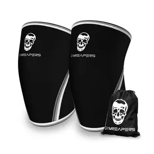 Gymreapers Knee Sleeves (1 Pair) with Gym Bag - IPF Approved - Knee Sleeve & Compression Brace for Squats, Fitness, Weightlifting, and Powerlifting 7MM Sleeve Pair - for Men & Women (Large)
