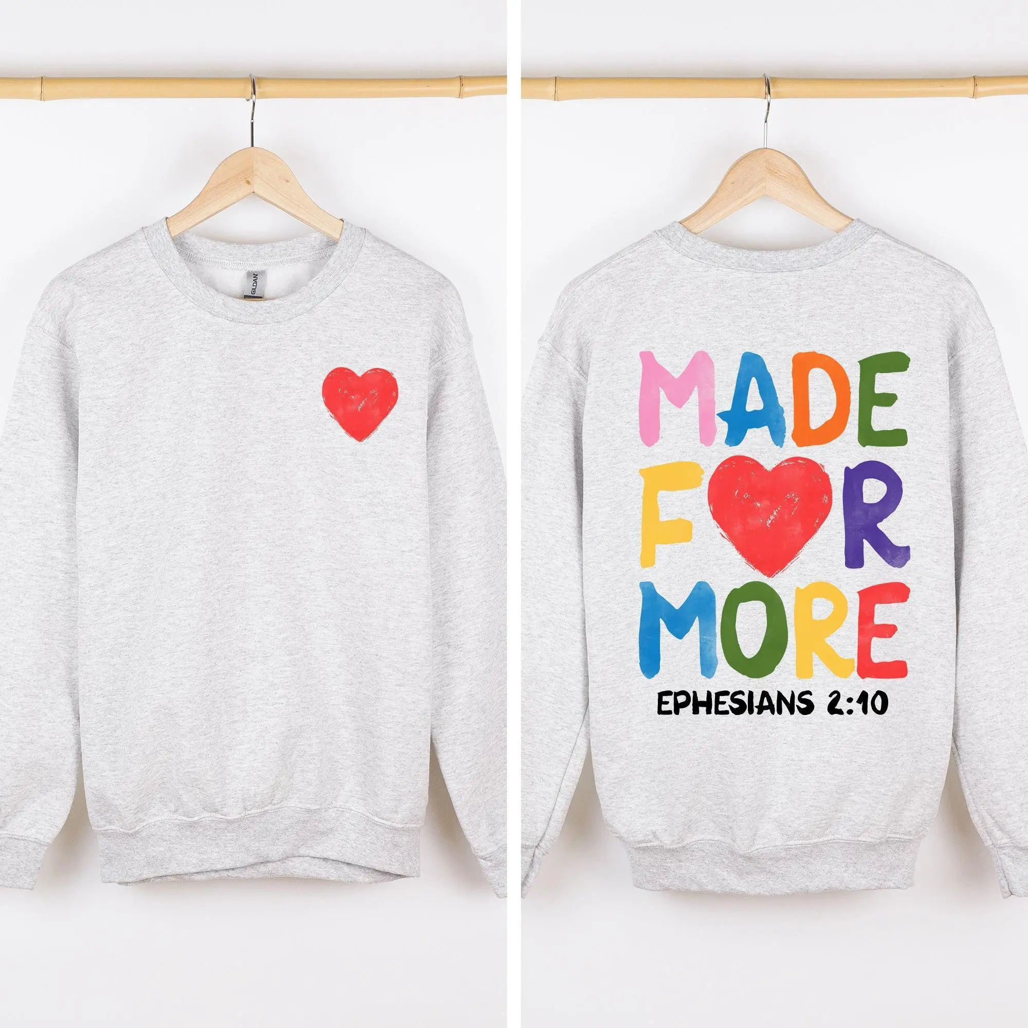 Made For Love, Ephesians, Gospel, Faith, Christian Sweatshirt, Crew Neck, Women's, Crewneck