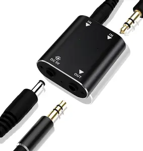 2  Stereo Audio Mixer - Metal Shell, AUX Interface Support 2 In 1 Out Mini Stereo Sound Mixer Includes 1-Meter Audio Cables - For PC, Phone, Laptop, Headphones