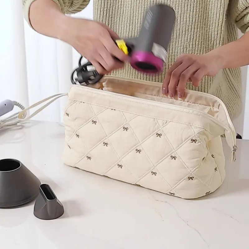 Large Capacity Hair Dryer Storage Bag, Hair Curler Accessories Storage Bag, Multifunctional Cosmetic Bag Hair Tools Accessories Hair Dryer Accessories Portable Storage Bag Organizer Travel Storage