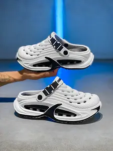Men's New Summer Sandals, Anti-Slip Thick Sole, Water Proof, Outdoor Couple Sports Beach Shoes, Comfortable Hollow Out Design, Perfect for Warm Weather