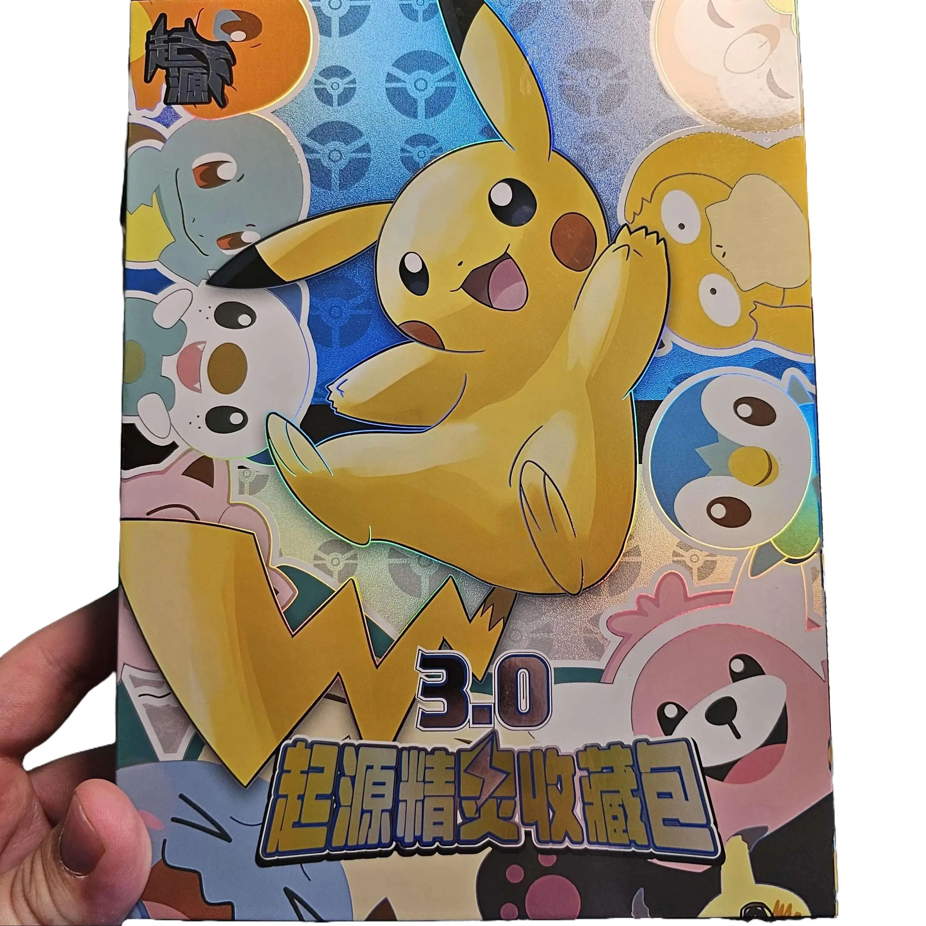 Eif Origin 3.0 Booster Box - Pokémon Non-TCG Collection with 16 Sealed Packs Featuring Textured Glitter Rainbow & Character Foil Cards for Enthusiasts