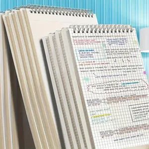 A5/b5 Spiral Notebook Journal, 1 Count 80 Pages Grid Loose-leaf Notepad, Soft Cover Notebook for Office Supplies Students School