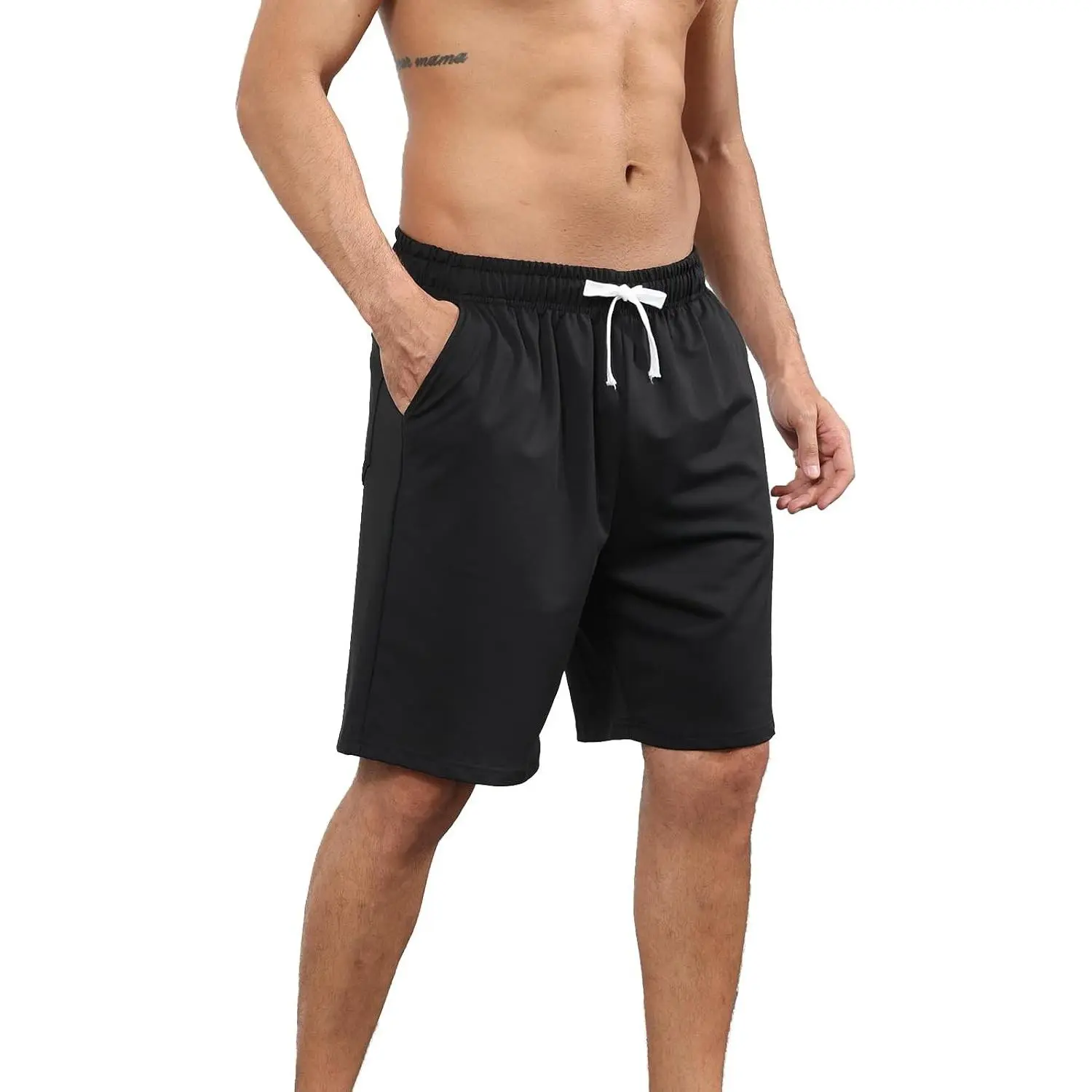 Men's Sweat Shorts 7" Drawstring Elastic Waist Gym Workout Shorts Casual Athletic Jogger Shorts with Pockets, S-3XL