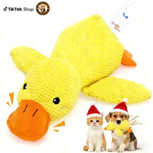 Funny pets Duck Toy – Interactive Plush Squeaky & Crinkle Toy to Keep Dogs cats Busy and Reduce Boredom